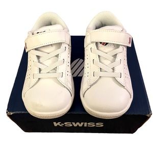 K-Swiss Court Casper Vlc Baby Boys Shoes Size 7, Color: White